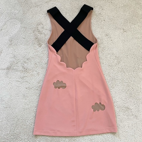 New Three Floor cross back sheer clouds dress size 2 - Picture 5 of 7